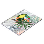 エキゾチックなトゥーカン熱帯鳥カラフルハワイ自然 ノートブック (左側)