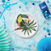 エキゾチックなトゥーカン熱帯鳥カラフルハワイ自然 ペーパープレート (パーティー)