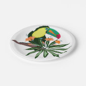 エキゾチックなトゥーカン熱帯鳥カラフルハワイ自然 ペーパープレート (アングル)