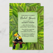 エキゾチックなトゥーカンw/ギフトレジストリブライダルシャワー 招待状 (正面/裏面)