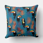 エキゾチックなトウカ鮮やかン枕熱帯鳥パターン クッション (裏面)