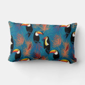 エキゾチックなトウカ鮮やかン枕熱帯鳥パターン ランバークッション (裏面)
