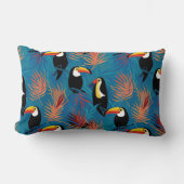 エキゾチックなトウカ鮮やかン枕熱帯鳥パターン ランバークッション (正面)