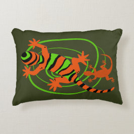 エキゾチックなトカゲカラフルコ アクセントクッション