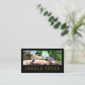 エキゾチックなトカゲ囲いペットストアの名刺 エンクロージャーカード (スタンド正面)