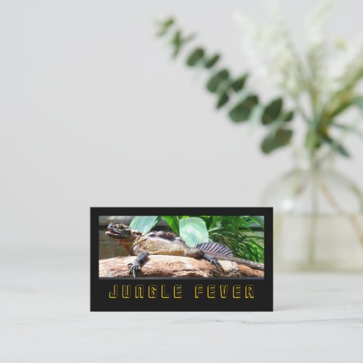エキゾチックなトカゲ囲いペットストアの名刺 エンクロージャーカード (スタンド正面)