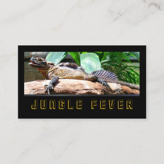 エキゾチックなトカゲ囲いペットストアの名刺 エンクロージャーカード (正面)