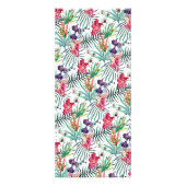 エキゾチックなトロピカルパターン価格メニュー ラックカード (裏面)