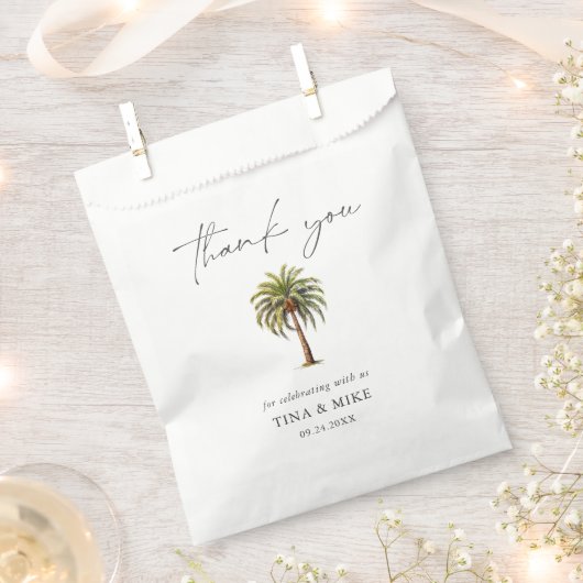 エキゾチックなトロピカルパームツリーサンキュー フェイバーバッグ (クリップ留めされた状態)