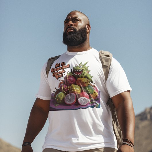 エキゾチックなドラゴンフルーツ飾り木製テーブル Tシャツ