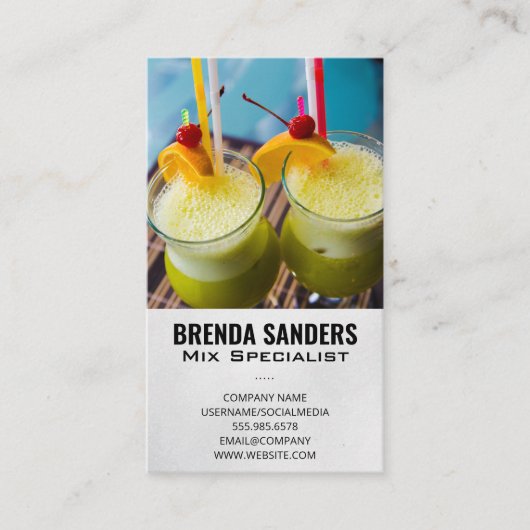 エキゾチックなドリンク | バーテンダー名刺 名刺 (正面)