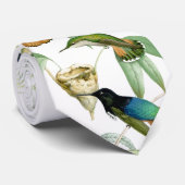 エキゾチックなハチドリのコラージュのタイ ネクタイ (ロール)