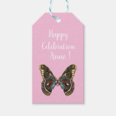 エキゾチックなバターフィアアートスケッチ ギフトタグ (正面)