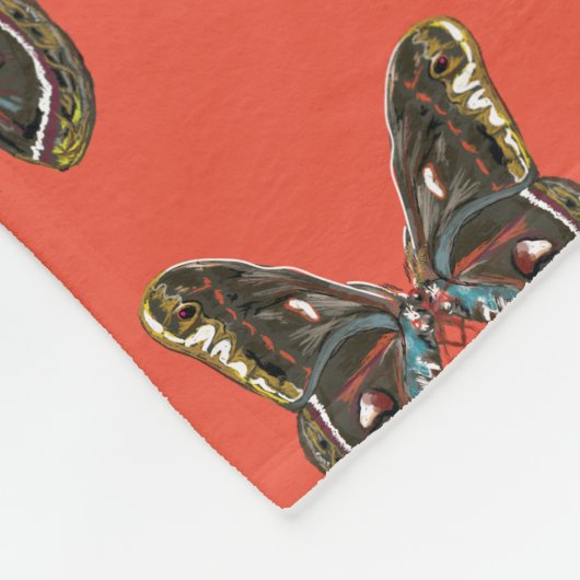 エキゾチックなバターフィアアートスケッチ フリースブランケット (角)