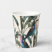 エキゾチックなバナナ離れのイラスト、鳥。 紙コップ (裏面)