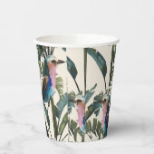 エキゾチックなバナナ離れのイラスト、鳥。 紙コップ (左)