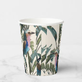 エキゾチックなバナナ離れのイラスト、鳥。 紙コップ (右)