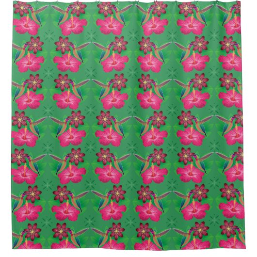 エキゾチックなバードシャワーカーテン シャワーカーテン (正面)