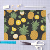 エキゾチックなパイナップルパターン 薄葉紙 (クラフト)