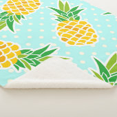 エキゾチックなパイナップル:青いポルカドットおもしろい。 シェルパブランケット (3/4)