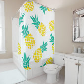 エキゾチックなパイナップル:黄色の喜び。 シャワーカーテン (インサイチュ)