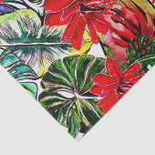 エキゾチックなパッシフローラフラワーズジャングルウォーターカラーパター 薄葉紙 (詳細)