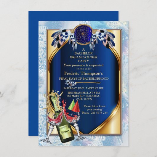 エキゾチックなパロット ブルートーンの羽根 バチェラーパーティー (正面/裏面)