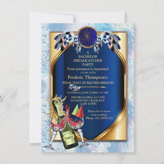 エキゾチックなパロット ブルートーンの羽根 バチェラーパーティー (正面)