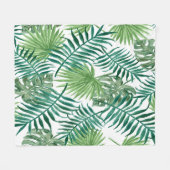 エキゾチックなパ葉ーム フリースブランケット (正面(横))