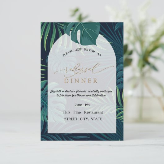 エキゾチックなパ離れームリハーサルディナー 招待状 (スタンド正面)