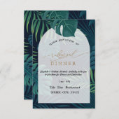 エキゾチックなパ離れームリハーサルディナー 招待状 (正面/裏面)