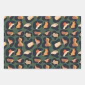 エキゾチックなヒョウ斑点動物の肌の地球の色 ラッピングペーパーシート (正面3)