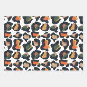 エキゾチックなヒョウ斑点動物の肌の地球の色 ラッピングペーパーシート (正面3)