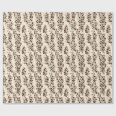 エキゾチックなヒョウ柄の茶色とクリーム ラッピングペーパー (フラット)