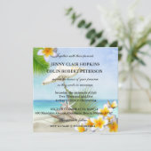 エキゾチックなビーチのカスタムの結婚式招待状 招待状 (スタンド正面)