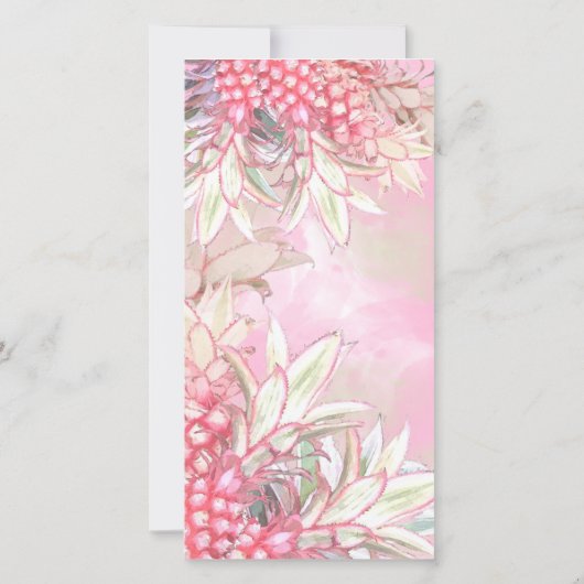 エキゾチックなピンクのパイナップル セーブザデート (裏面)