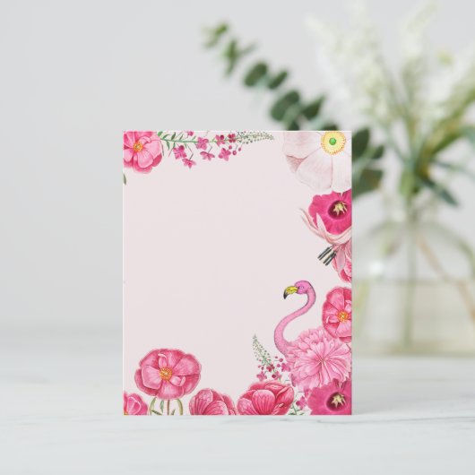 エキゾチックなピンクのフラミンゴガーデンスクラップブック紙 (スタンド正面)