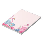 エキゾチックなピンクのフラミンゴガーデン ノートパッド (回転)