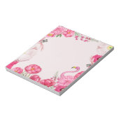 エキゾチックなピンクのフラミンゴガーデン ノートパッド (回転)