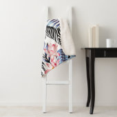 エキゾチックなピンクのフラミンゴ、背景の夏のシマブラb シェルパブランケット (インサイチュ)