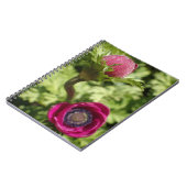 エキゾチックなピンクはっきりしたがかった紫色の花のマクロ写真 ノートブック (左側)