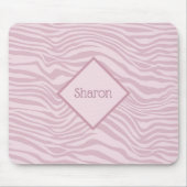 エキゾチックなピンクゼブラストライプパーソナライズされた- マウスパッド (正面)