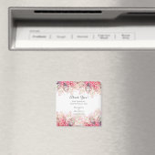 エキゾチックなピンクパイナップル結婚赤面の感謝 マグネット (インサイチュ (食洗機))