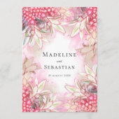 エキゾチックなピンクパイナップル結婚赤面 メニュー (裏面)