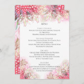 エキゾチックなピンクパイナップル結婚赤面 メニュー (正面/裏面)