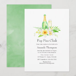 エキゾチックなフポップ・アートのランギパニフィズリンクブライダルシャワー 招待状