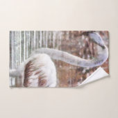 エキゾチックなフラミンゴの水彩 バスタオルセット (ハンドタオル)