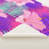 エキゾチックなフラミンゴ:熱帯ピンクのヴィンテージ。 シェルパブランケット (3/4)