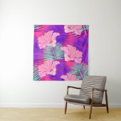 エキゾチックなフラミンゴ:熱帯ピンクのヴィンテージ。 タペストリー (インサイチュ)