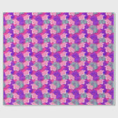 エキゾチックなフラミンゴ：熱帯ピンクのヴィンテージ。 ラッピングペーパー (フラット)